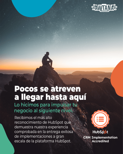 Felicitaciones Awtana por obtener la acreditación para CRM Implementation Accreditation by HubSpot.